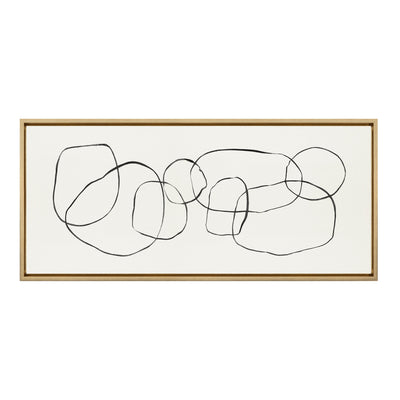 Sylvie Dancing Circles Framed Canvas