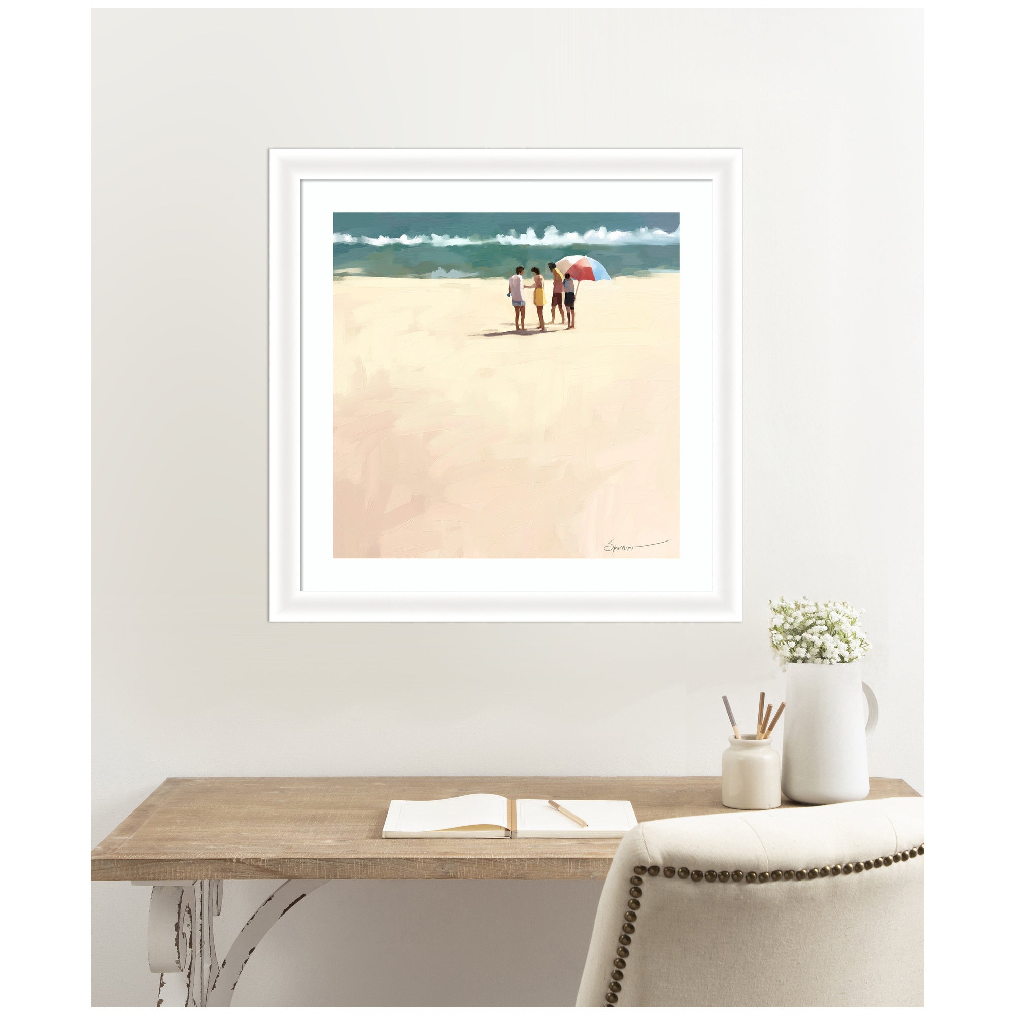 Afternoon Meet Up by Mary Sparrow Framed Wall Art Print
