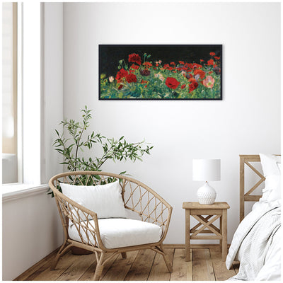 Poppies 1886 John Singer Sargent PANEL by Nostalgia Prints Framed Canvas Wall Art Print