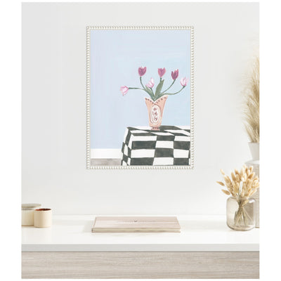 Painted Table by Teju Reval Framed Canvas Wall Art Print