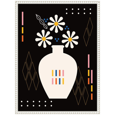 Sylvie Black Vase Framed Canvas by Amber Leaders