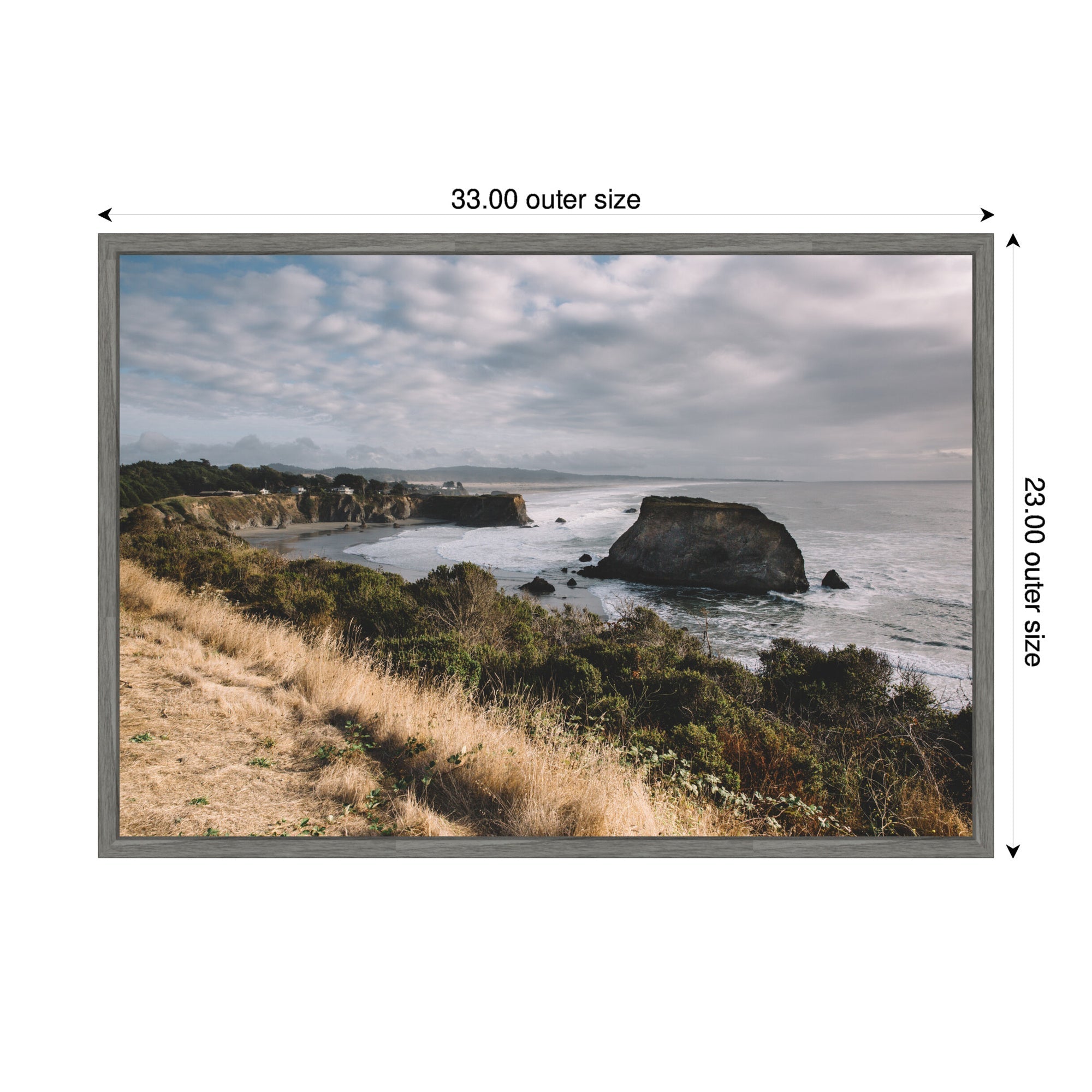 Sylvie Rugged Coastal Landscape Framed Canvas by Patricia Hasz