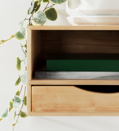Hutton Floating Wall Shelf with Drawer by kateandlaurel - product image 10 for Resin Society