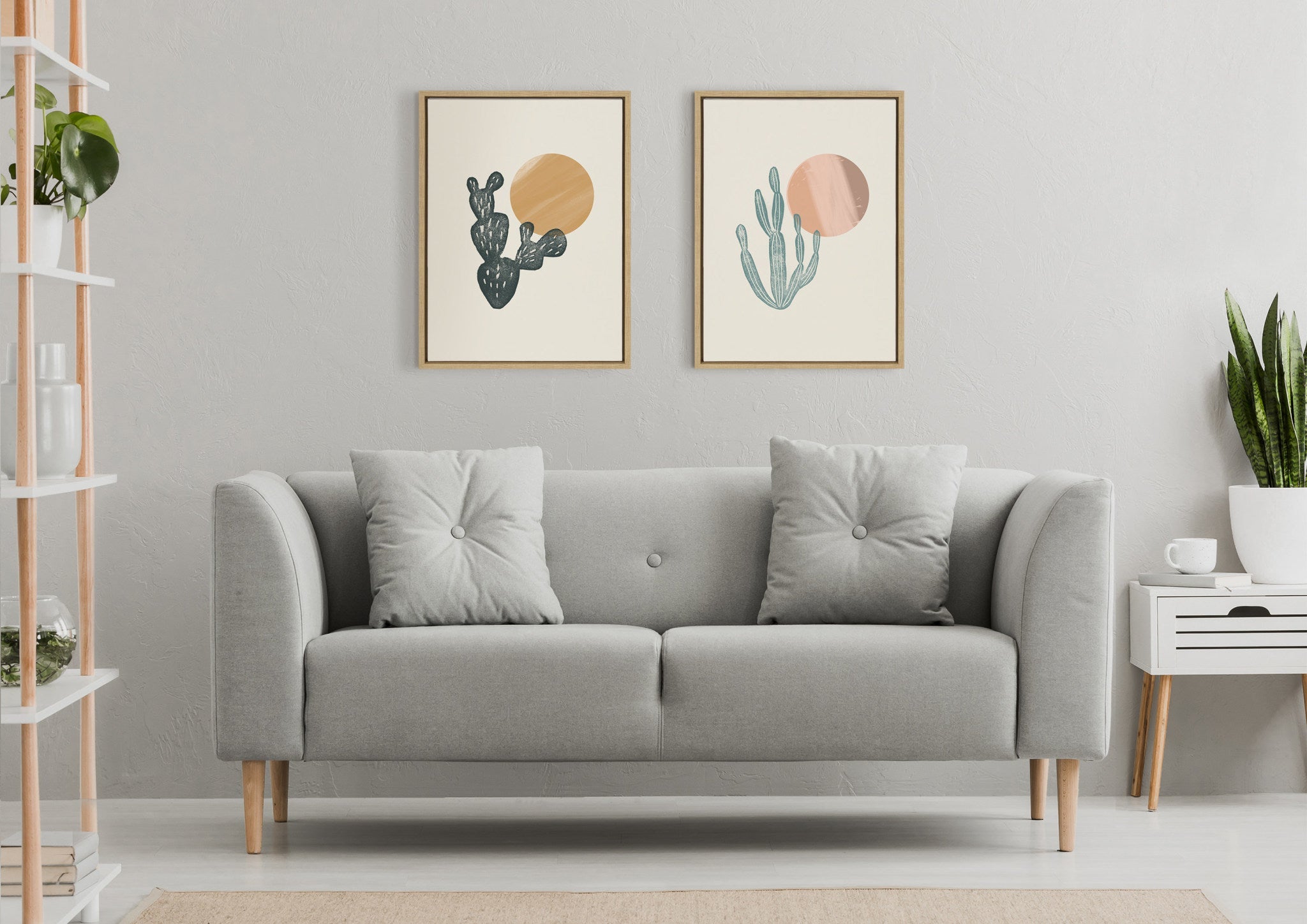 Sylvie Desert Sand Framed Canvas by kateandlaurel - product image 9 for Resin Society