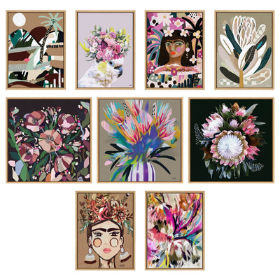 Sylvie Beaded Fern Cheetah Framed Canvas by Inkheart Designs