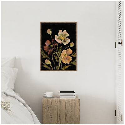 Sylvie Moody Floral 5 Framed Canvas by Annie Quigley