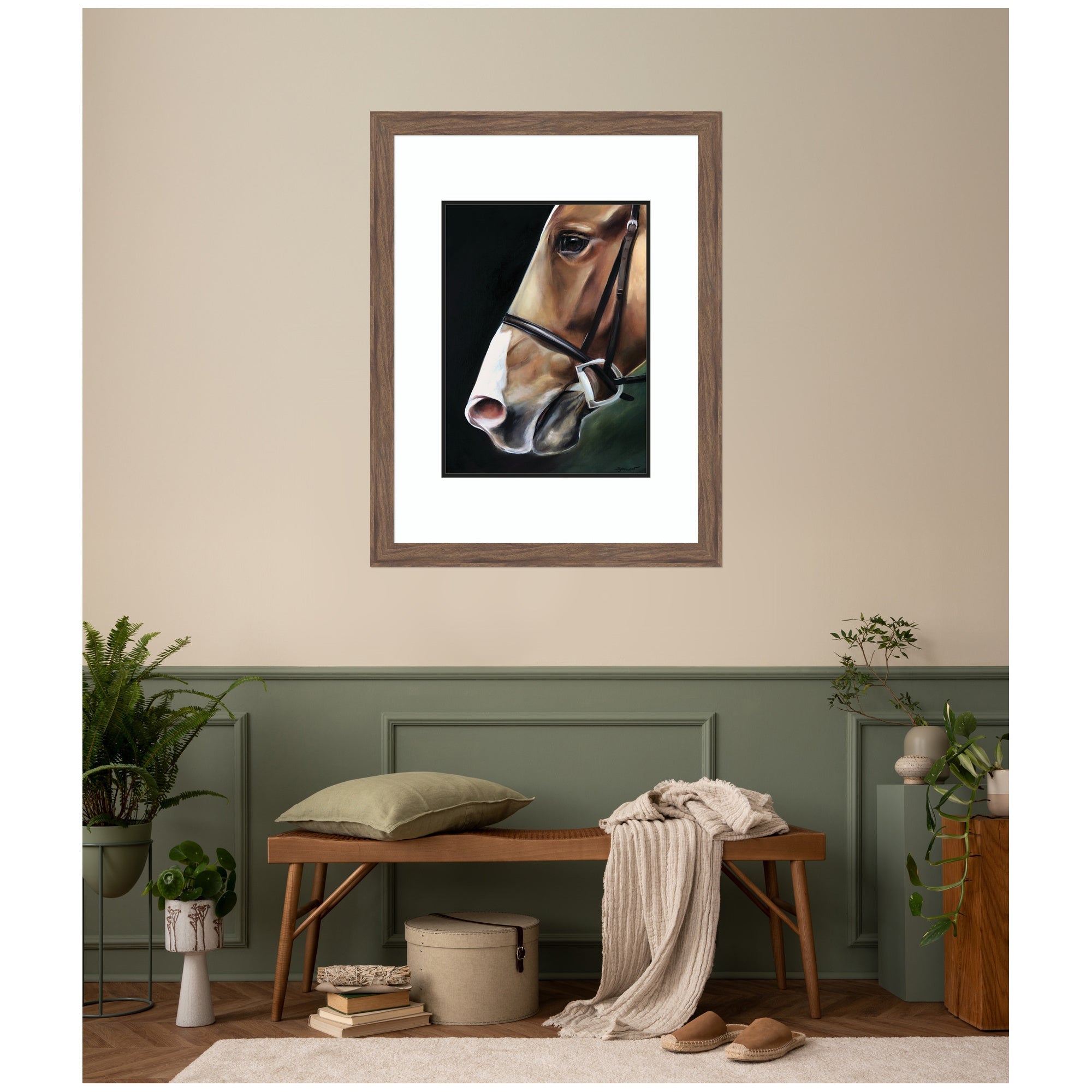 Chestnut Horse by Mary Sparrow Framed Wall Art Print