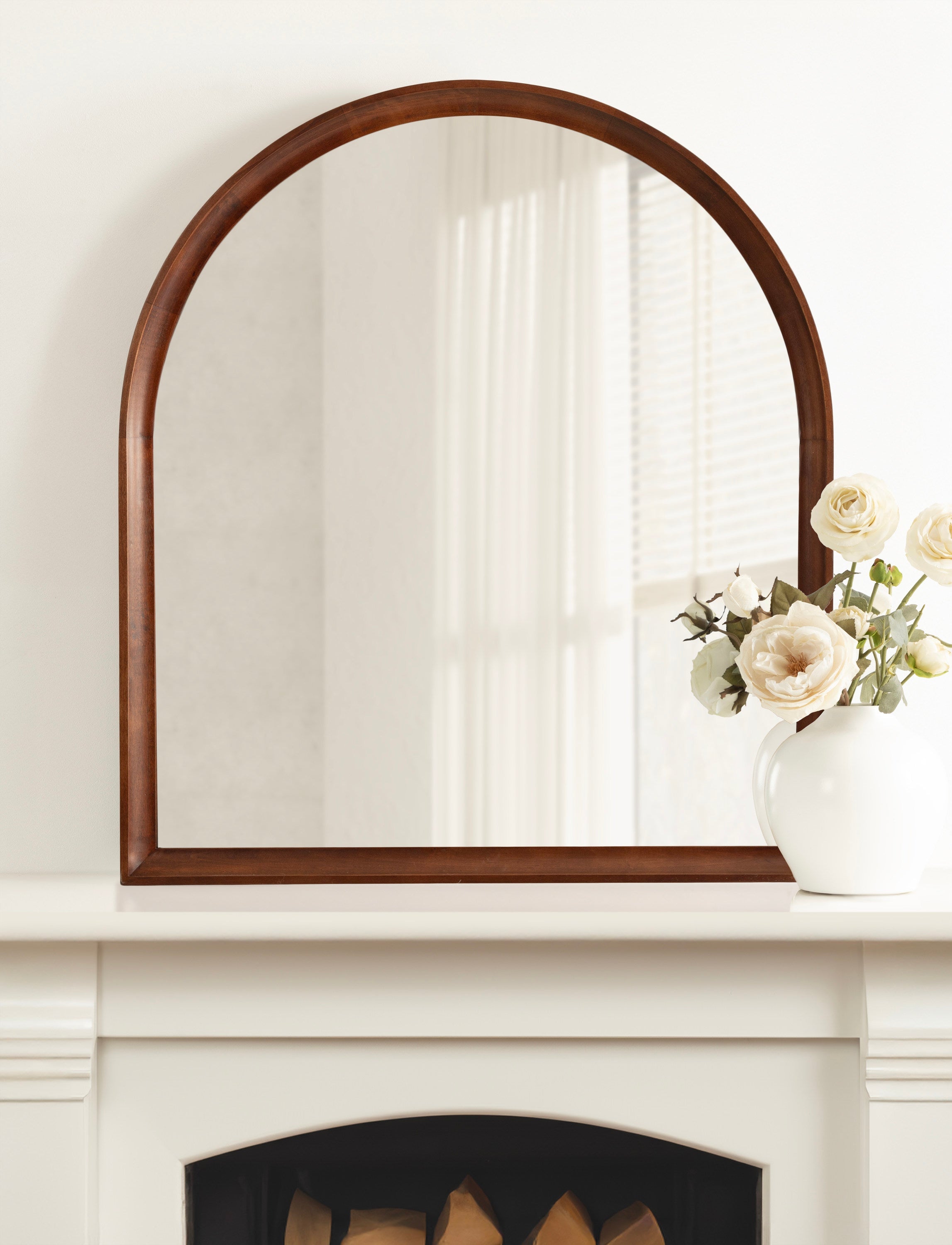 Hatherleigh Arch Wood Wall Mirror