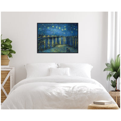 Starry Night Over the Rhone 1888 Vincent van Gogh by Nostalgia Prints Framed Canvas Wall Art Print