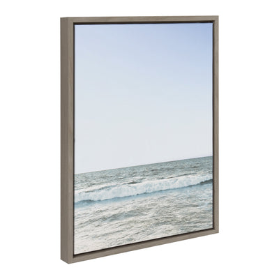 Sylvie Pale Blue Sea Framed Canvas by The Creative Bunch Studio by kateandlaurel - product image 17 for Resin Society