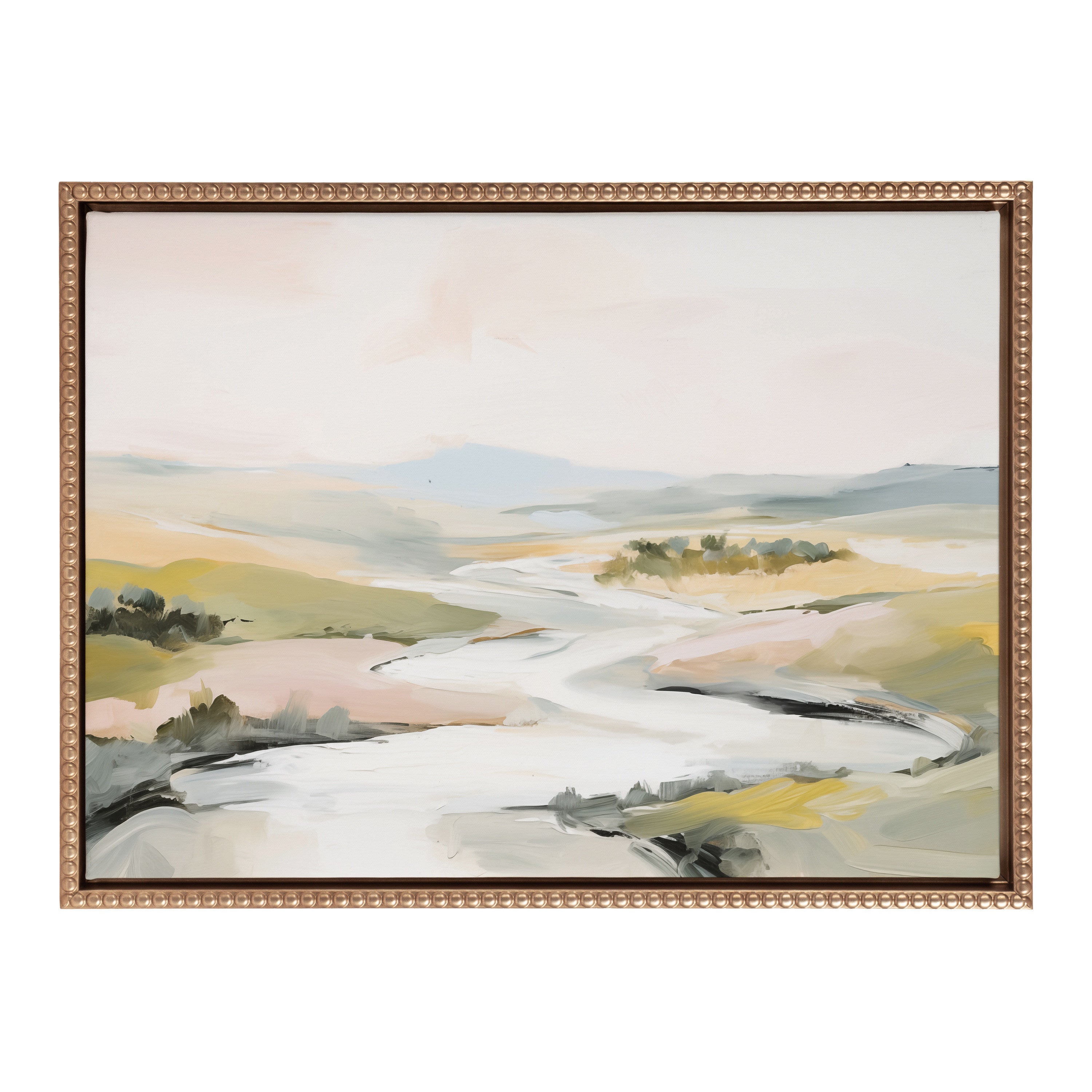 Sylvie Beaded Tranquil Landscape II Framed Canvas by Amy Lighthall