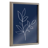 Blake Modern Blue Botanical Line Sketch Print 2 Framed Printed Glass by kateandlaurel - product image 7 for Resin Society