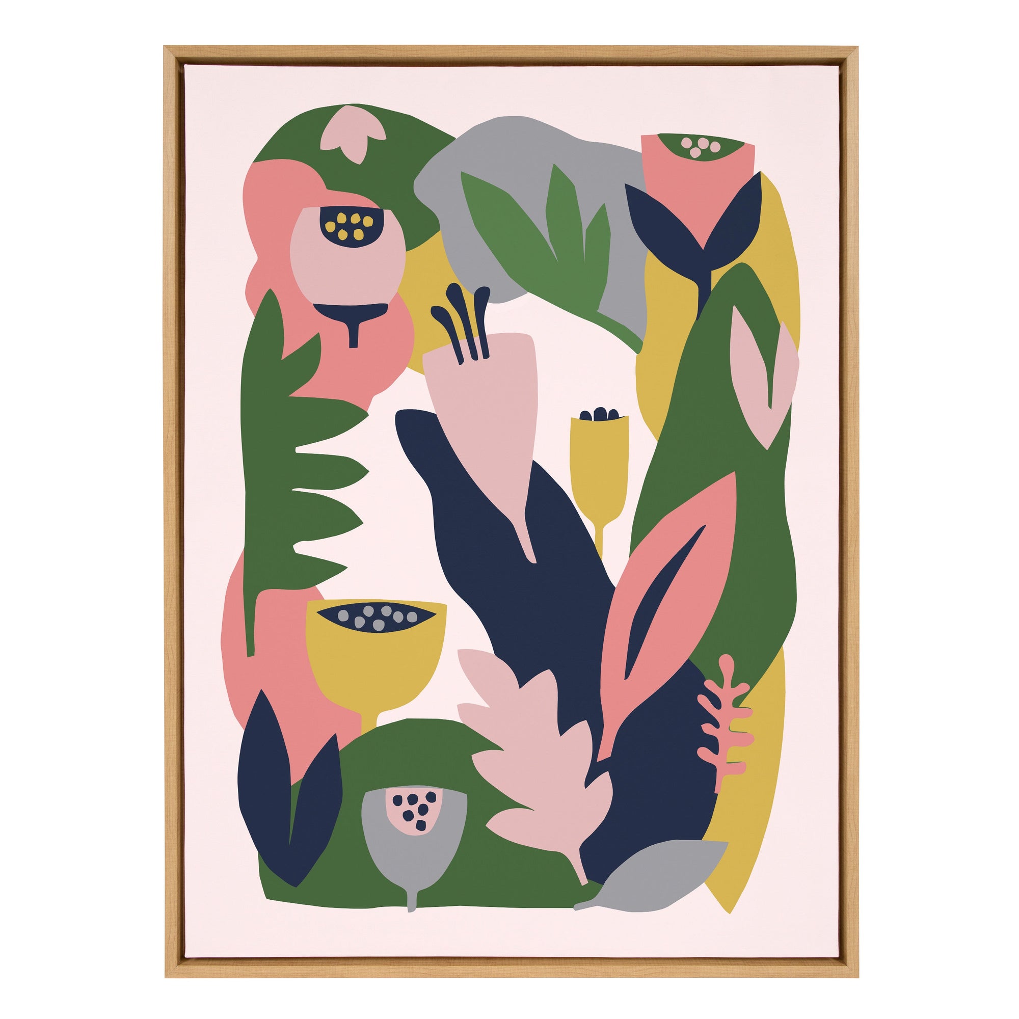 Sylvie Myriam's Garden Framed Canvas by kateandlaurel - main product image for Resin Society
