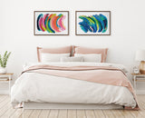 Sylvie Bright Abstract Framed Canvas