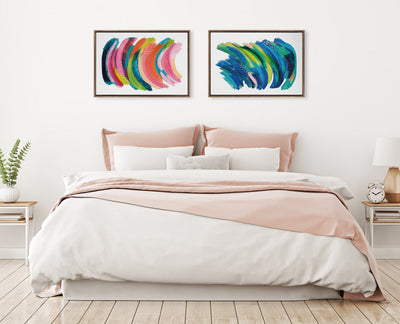 Sylvie Bright Abstract Framed Canvas