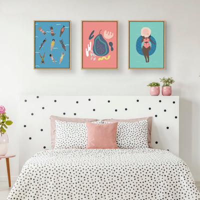 Sylvie By the Pool Framed Canvas by Queenbe Monyei by kateandlaurel - product image 8 for Resin Society