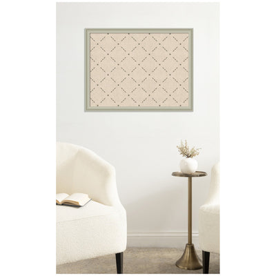 Pinboard Green Lattice Print