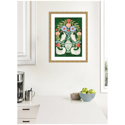Floral Folklore Ibises and Swan by Jill Labieniec Framed Wall Art Print