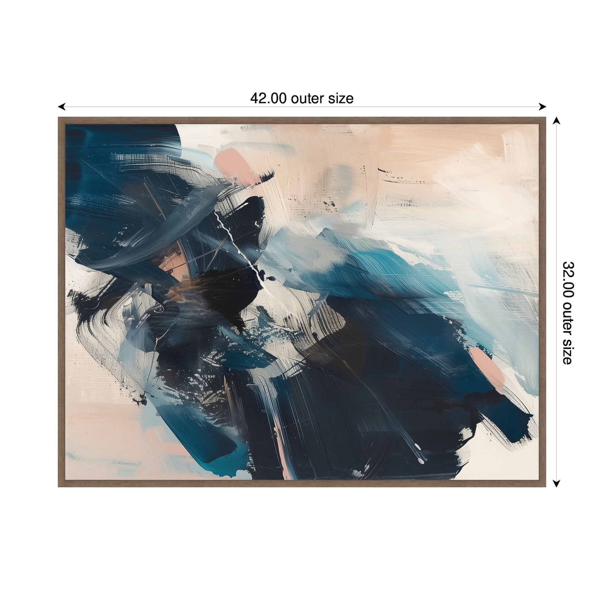 Sylvie Deep Blue Momentum II Framed Canvas by Amy Lighthall