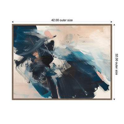Sylvie Deep Blue Momentum II Framed Canvas by Amy Lighthall