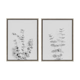 Sylvie Neutral Botanical 3 and 4 Soft White Framed Canvas by kateandlaurel - product image 7 for Resin Society