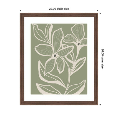 Delicate Flowers with Veins by Nikita Jariwala Framed Wall Art Print