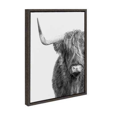Sylvie Highland Cow Framed Canvas by kateandlaurel - product image 17 for Resin Society
