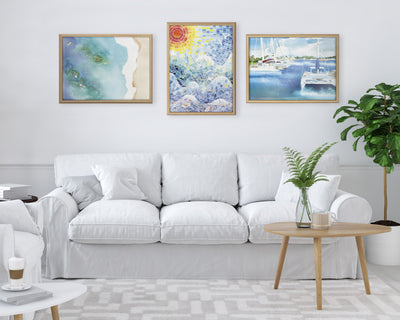 Blake Summer is for Sailing Framed Printed Glass by kateandlaurel - product image 15 for Resin Society