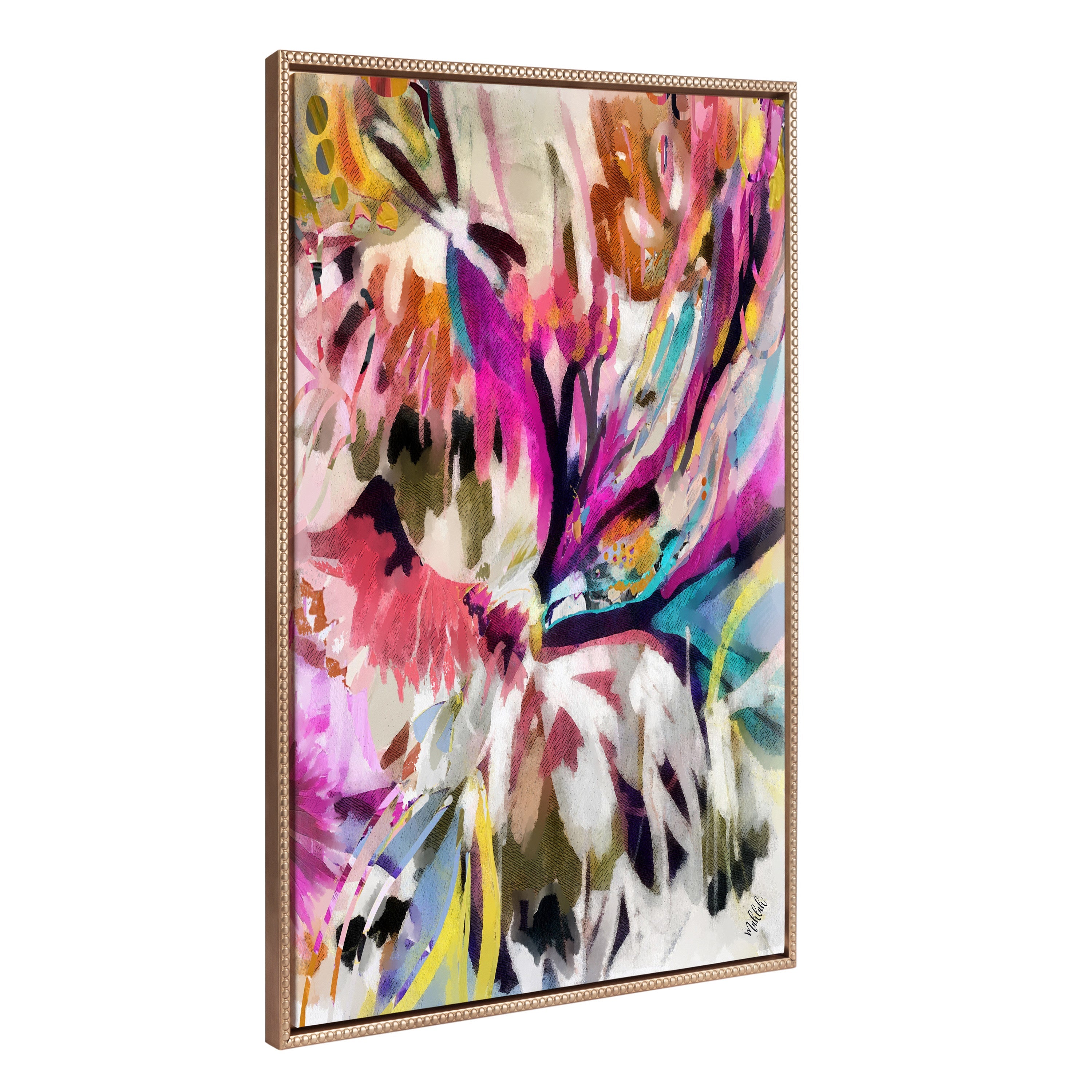 Sylvie Beaded Amaze Framed Canvas by Inkheart Designs