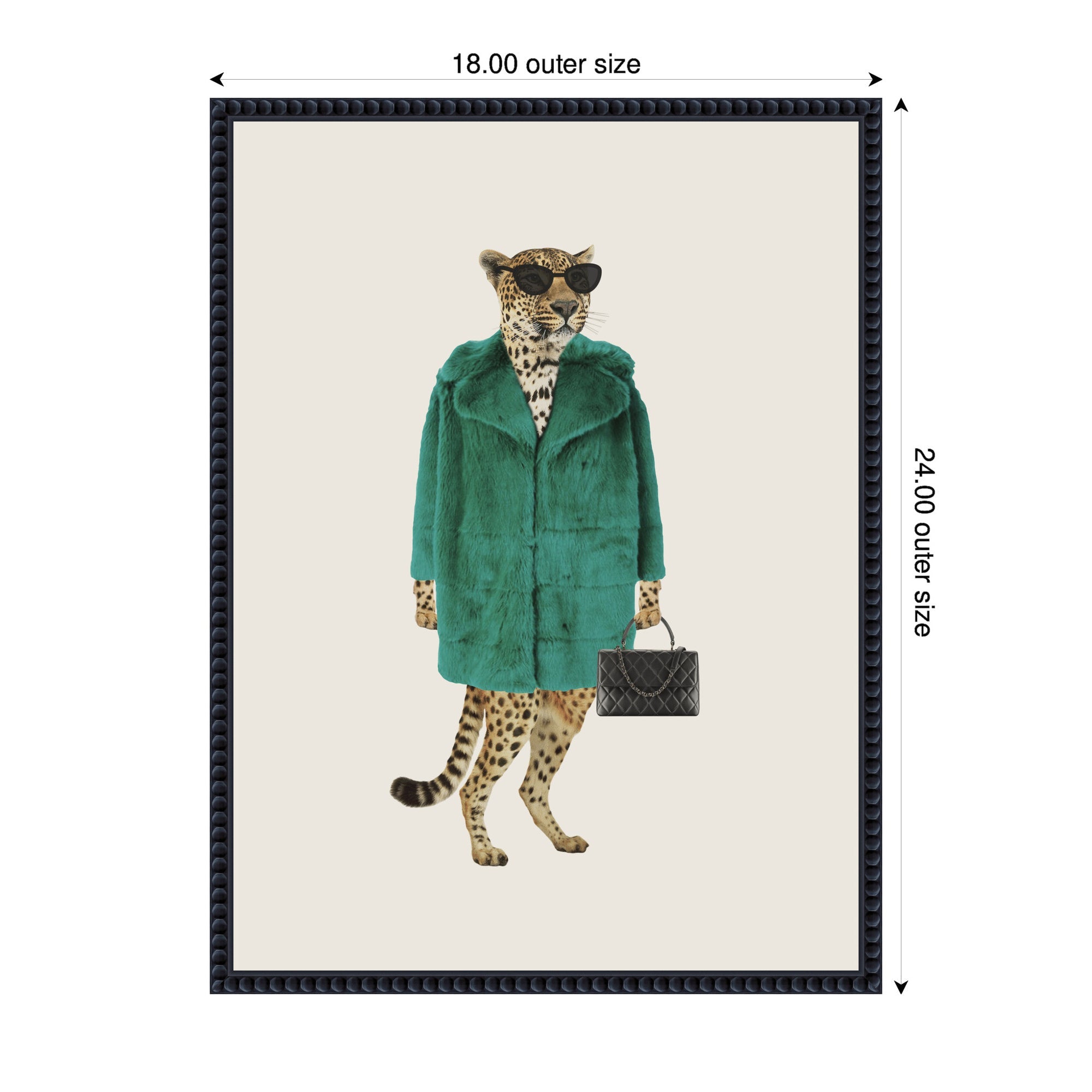 Sylvie Cool Stylish Trendy Leopard Framed Canvas by July Art Prints