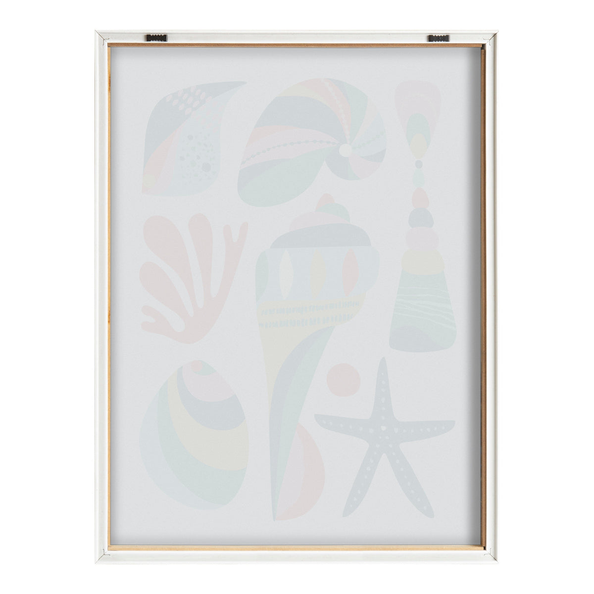 Blake Modern Colorful Seashells Framed Printed Glass by kateandlaurel - product image 4 for Resin Society