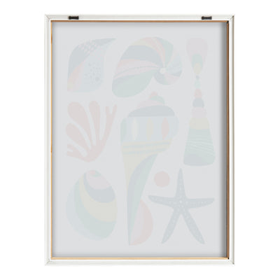 Blake Modern Colorful Seashells Framed Printed Glass by kateandlaurel - product image 4 for Resin Society