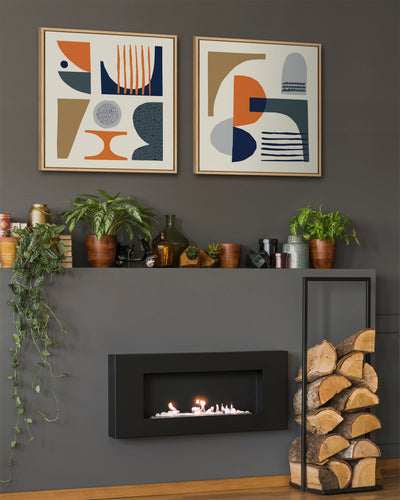 Sylvie Abstract Mid Century Framed Canvas by kateandlaurel - product image 11 for Resin Society