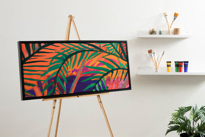 Sylvie Blank Framed Canvas 18x40