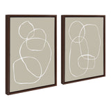Sylvie Beige Going in Circles Framed Canvas Set by kateandlaurel - product image 15 for Resin Society