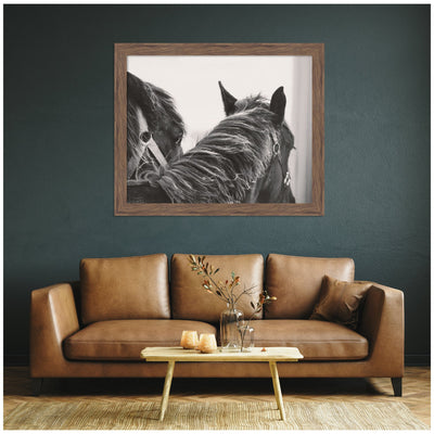Black Horses by Emiko and Mark Franzen F2 Images Framed Wall Art Print