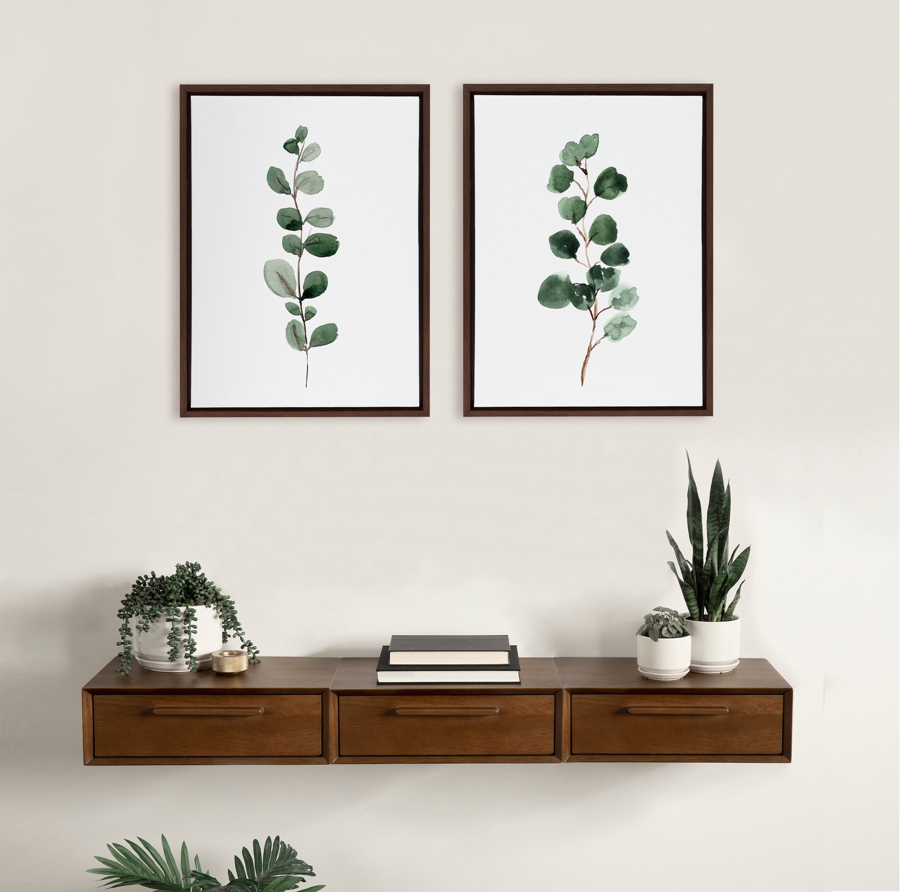 Sylvie Eucalyptus Framed Canvas Set by kateandlaurel - product image 12 for Resin Society
