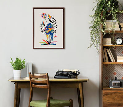Sylvie Rainbow Lorikeet Framed Canvas by kateandlaurel - product image 17 for Resin Society