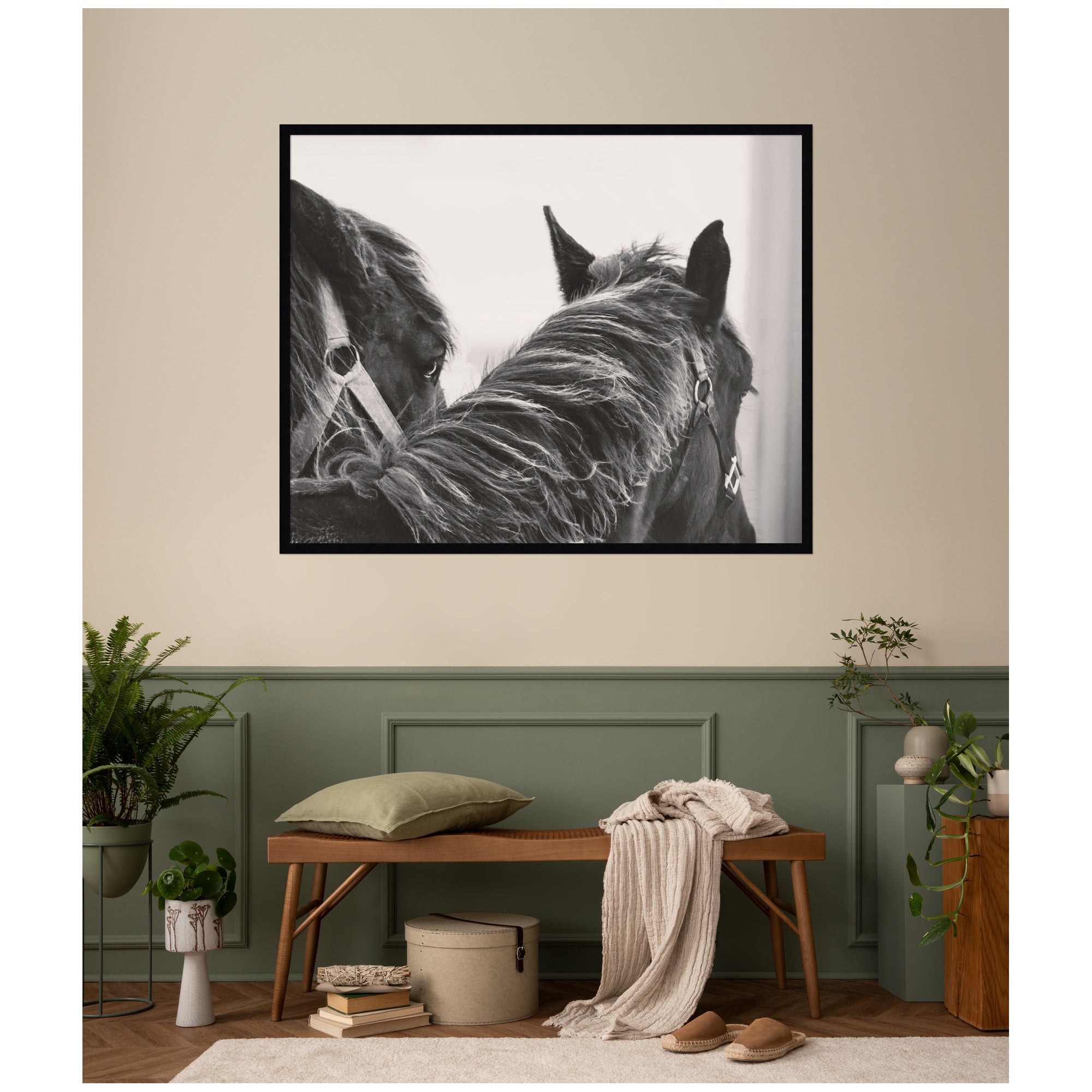 Black Horses by Emiko and Mark Franzen F2 Images Framed Wall Art Print
