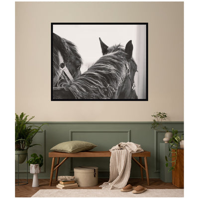 Black Horses by Emiko and Mark Franzen F2 Images Framed Wall Art Print