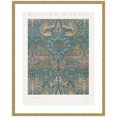 Framed Art Poster William Morris Peacock and Dragon 1878 by The Art Institute of Chicago