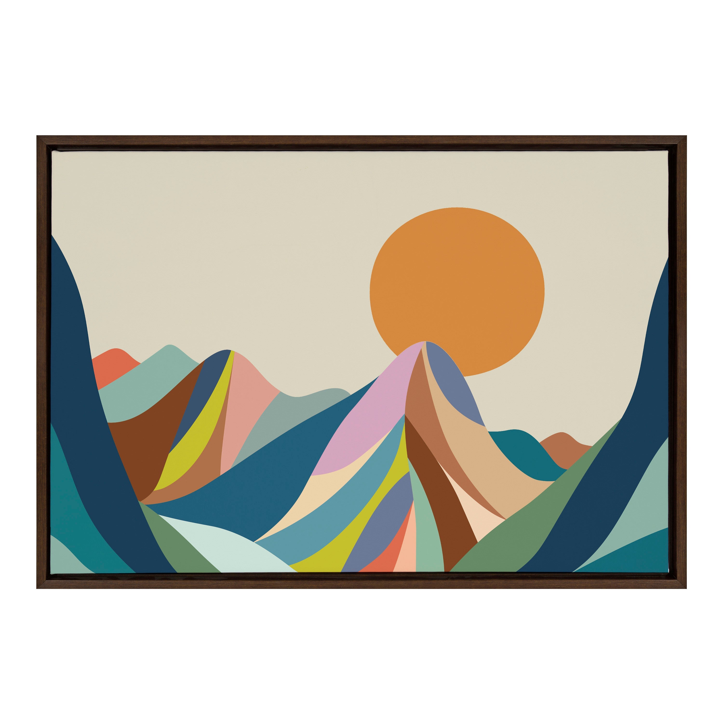 Sylvie Mountains Crop Framed Canvas
