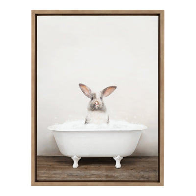 Sylvie Bunny in Rustic Bath Framed Canvas by kateandlaurel - product image 14 for Resin Society