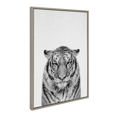 Sylvie Tiger Framed Canvas by Simon Te of Tai Prints by kateandlaurel - product image 2 for Resin Society