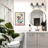 Blake Mid Century Modern Cow in Bathtub Framed Printed Glass by kateandlaurel - product image 15 for Resin Society
