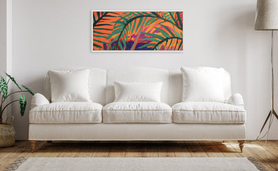 Sylvie Blank Framed Canvas 18x40