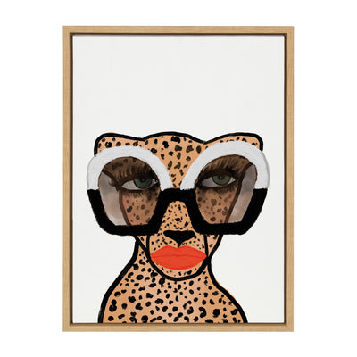 Sylvie Cheetah 4 Framed Canvas by Kendra Dandy of Bouffants and Broken Hearts