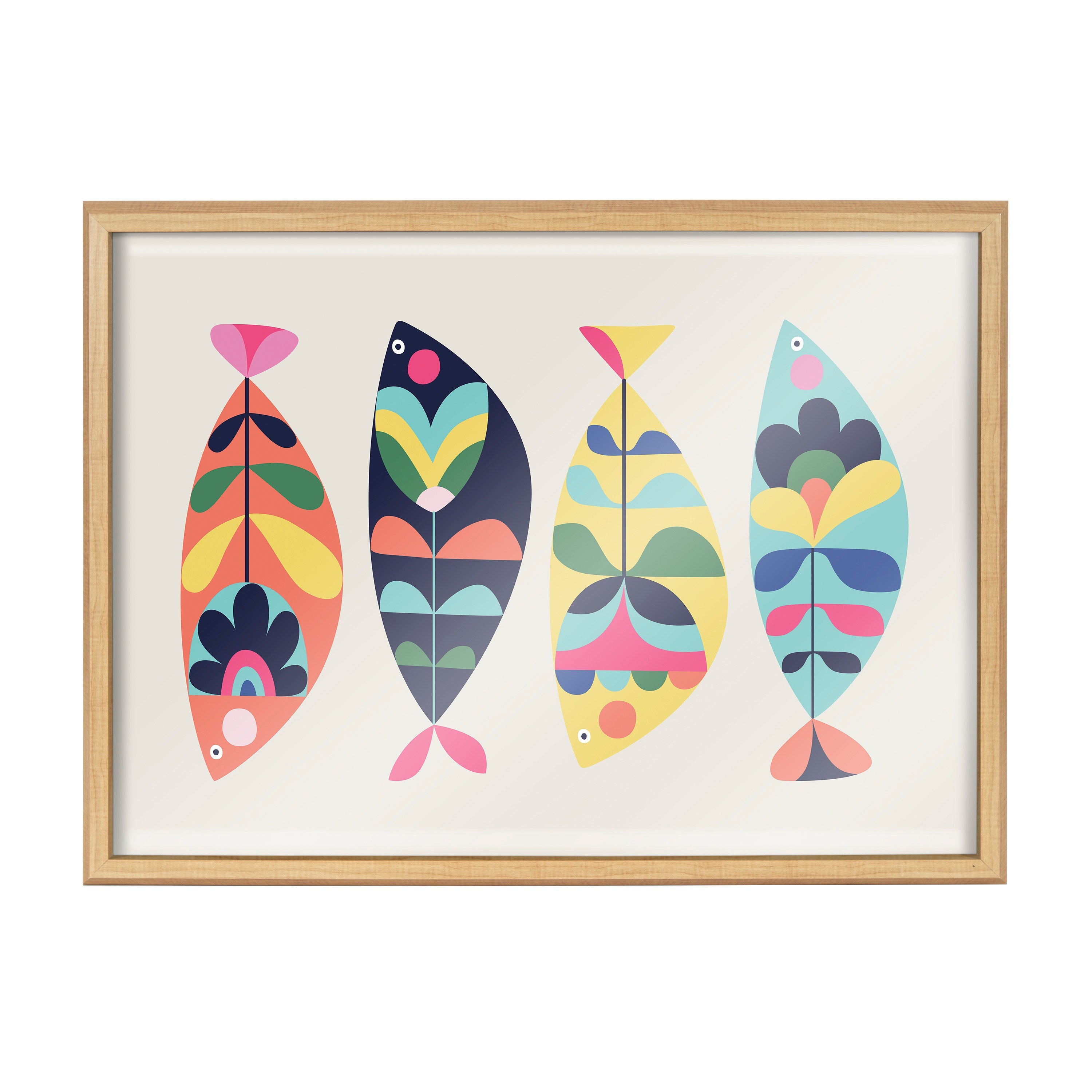 Blake MCM Fish Framed Printed Glass by kateandlaurel - product image 2 for Resin Society