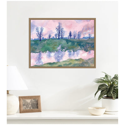 Lonely Oaks by Lucia Gianello Framed Canvas Wall Art Print