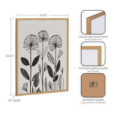 Gallery Simple Modern Linocut Botanicals Print by The Creative Bunch Studio
